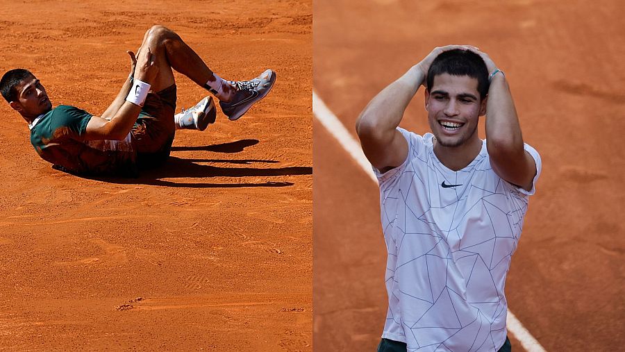 Alcaraz, de blanco para celebrar la victoria