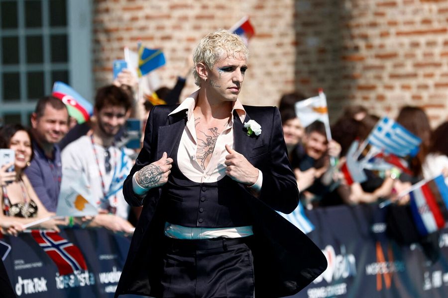 Achille Lauro de San Marino posa en la Opening Ceremony de Eurovisión 2022