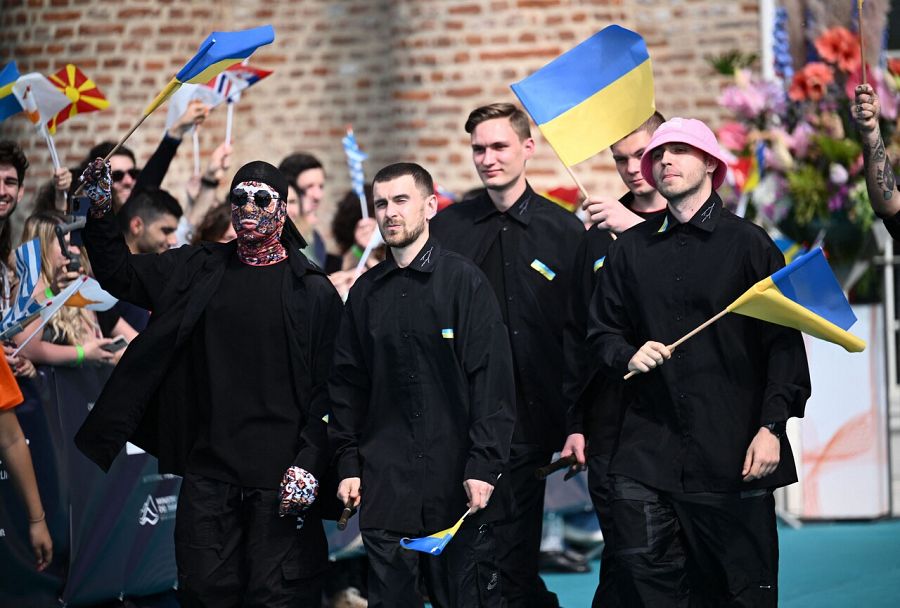 Los representantes de Ucrania en la Opening de Ceremony de Eurovisión 2022