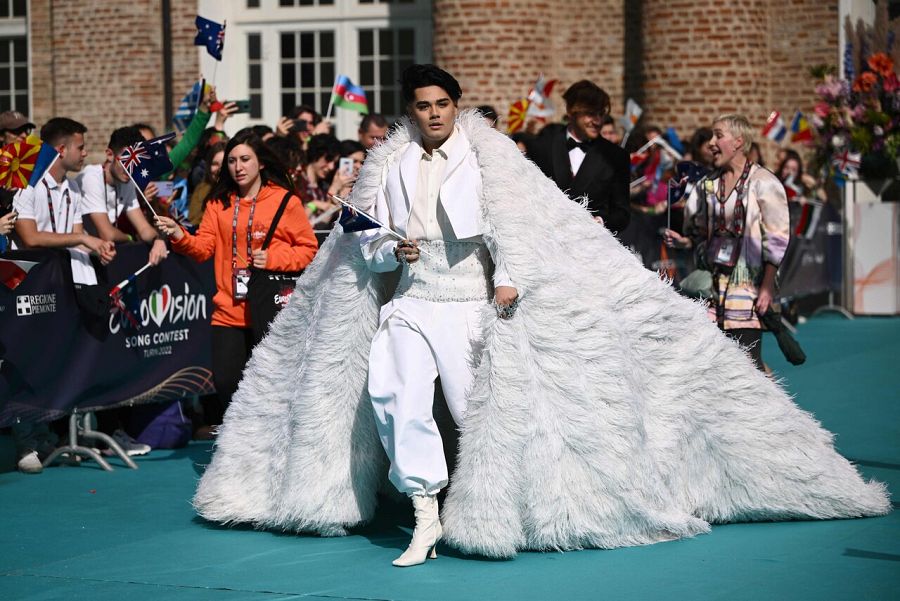 Sheldon Riley, cantante de Australia en la Opening Ceremony de Eurovisión 2022