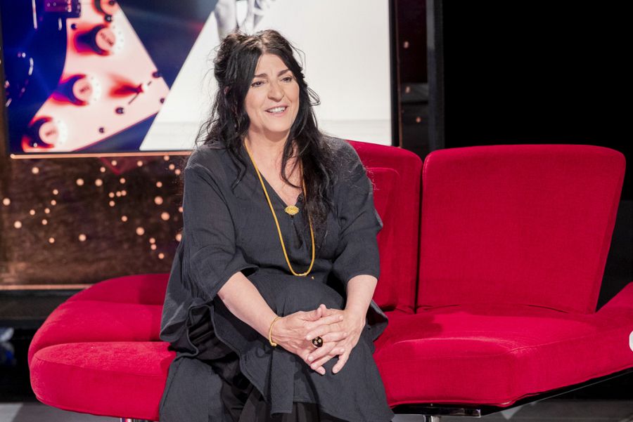 Lita Cabellut en el plató