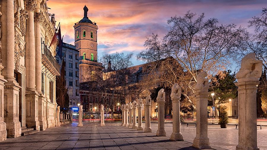 Bonito atardecer en la Universidad de Valladolid