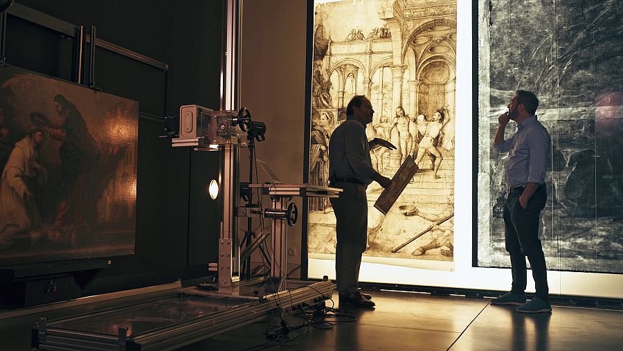 La reflectografía infrarroja permite descubrir líneas y trazos subyacentes