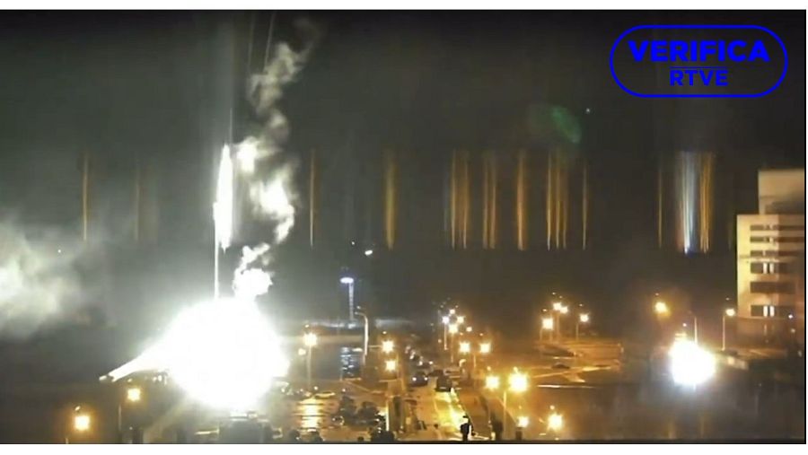 Cámara de seguridad en Zaporiyia con el sello: VerificaRTVE