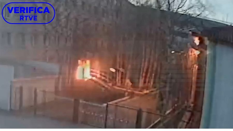 Cámara de seguridad en Rusia con el sello: VerificaRTVE