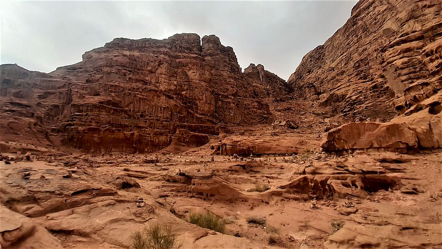 Formacions rocoses del desert de Wadi Rum a Jordània