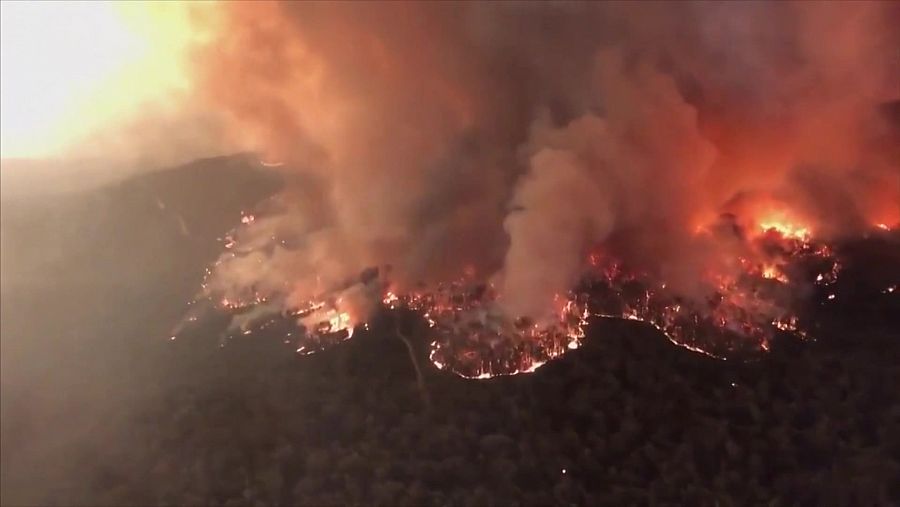 megaincendio, vista aérea