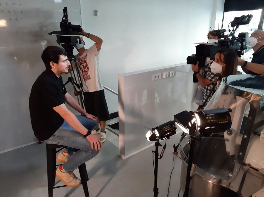 El equipo del Lab en el rodaje de 'Algoritmia'