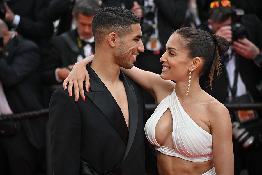 La actriz Hiba Abouk y su marido, el futbolista Achraf Hakimi