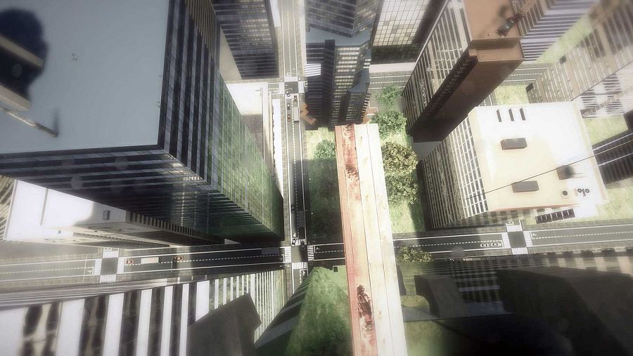 Tablón suspendido en el vacío, tal y como se ve en la aplicación.