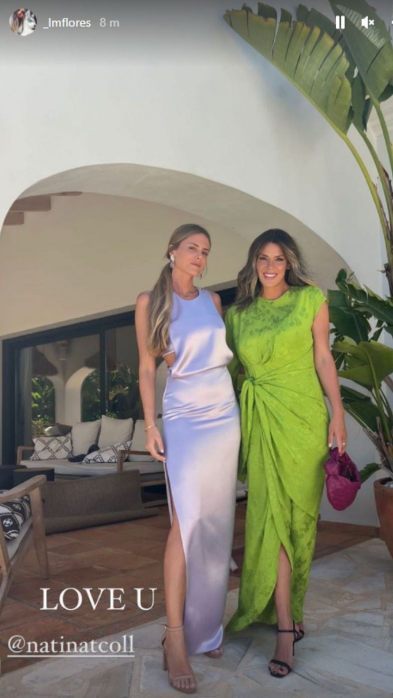 Laura Matamoros y Natalia Coll sorprenden con sus 'looks' en la boda de Marta Lozano