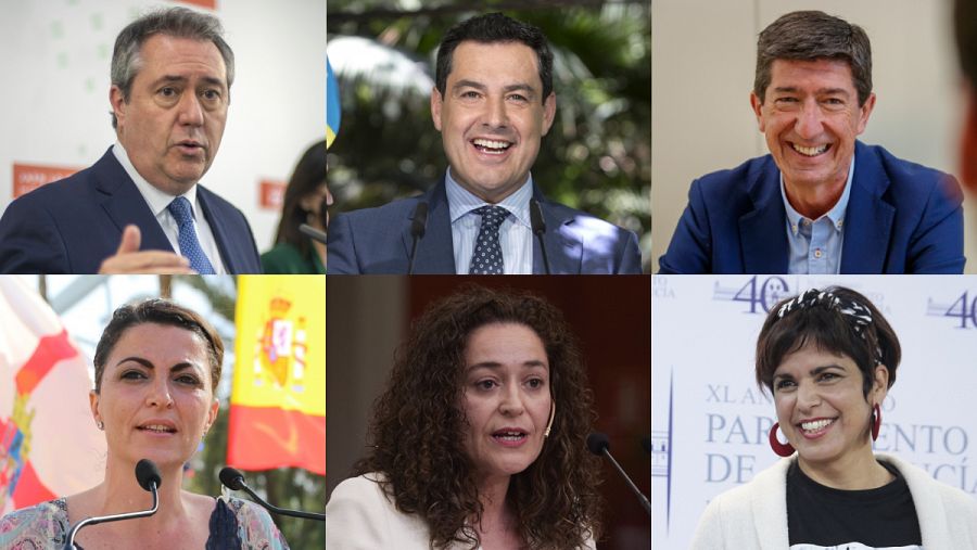 Los candidatos a las elecciones andaluzas del próximo 19J