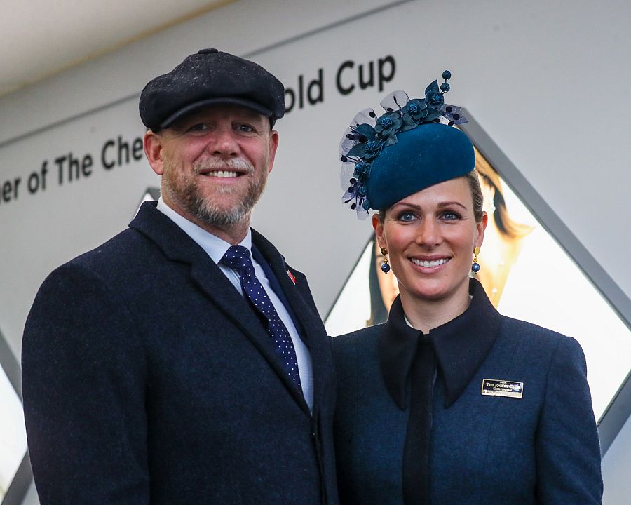 Peter Philips y Zara Tindall en el festival de Cheltenham