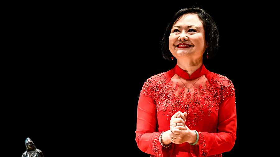 La sobreviviente de la guerra de Vietnam Kim Phuc Phan Thi recibe el Premio Dresden, Alemania