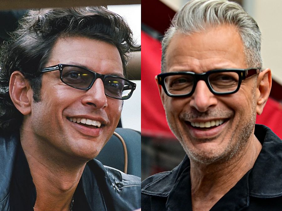 Antes y después del actor Jeff Goldblum