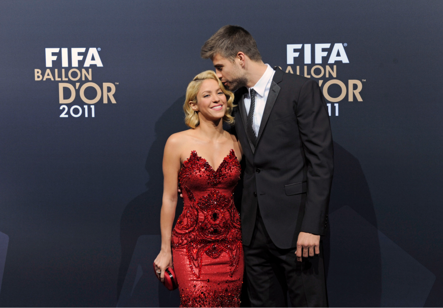Shakira y Piqué en la gala del Balón de Oro 2011