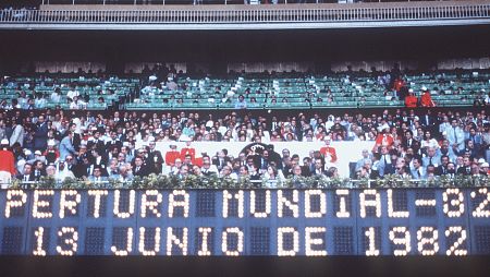 Imagen del Camp Nou en la inauguración del Mundial 82.