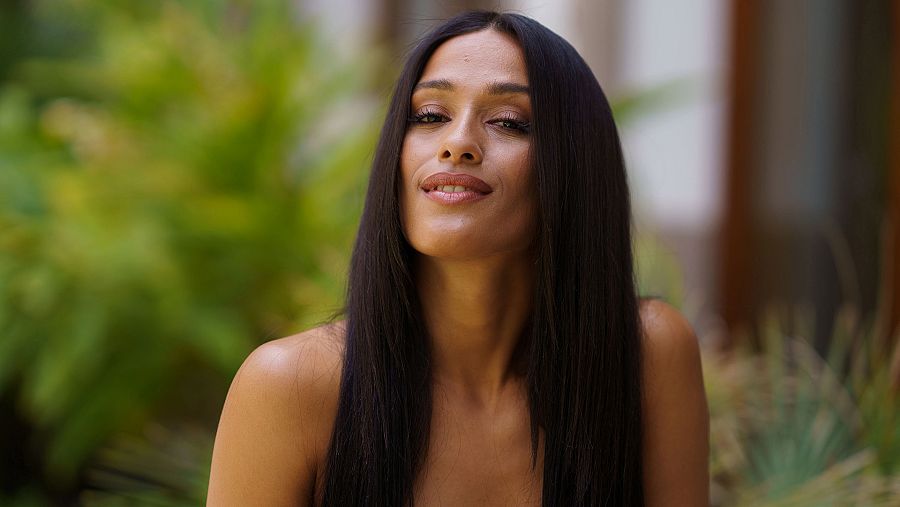 Chanel durante una entrevista en Santa Cruz de Tenerife