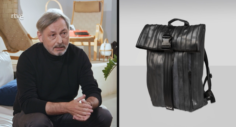 Motxilla amb càmeres de bicicleta