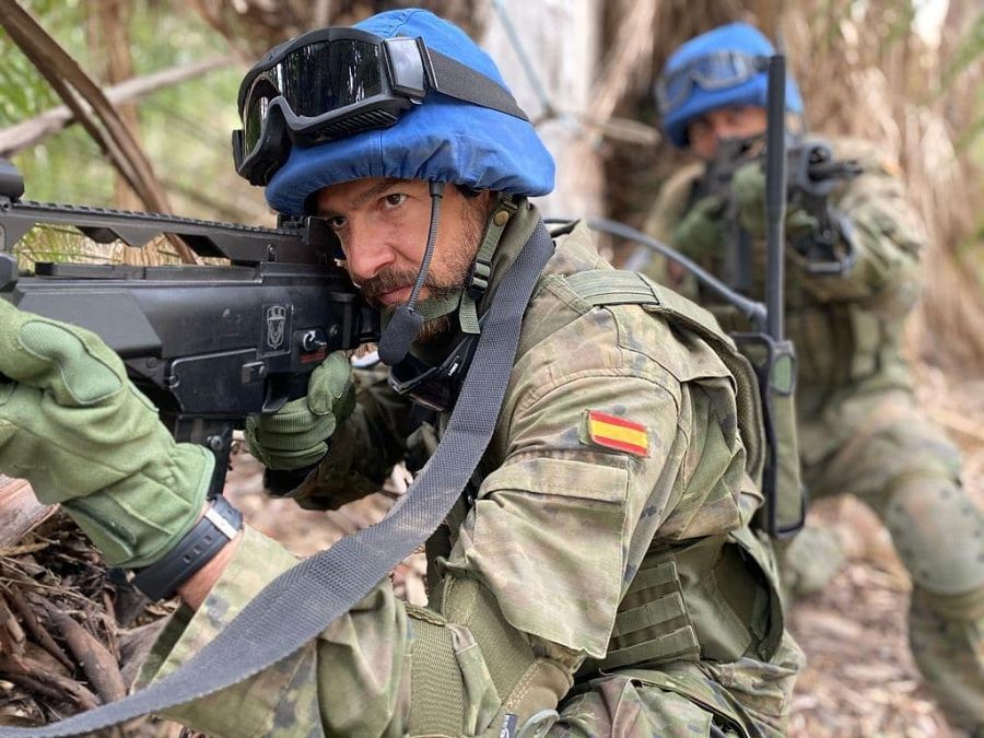 Félix Gómez en el rodaje de 'Fuerza de paz'