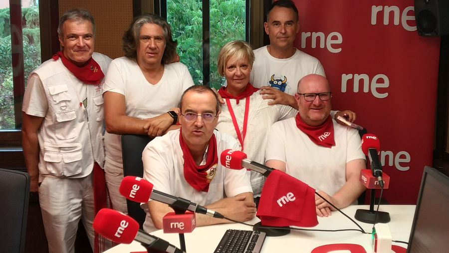 Equipo de narradores de los encierros de San Fermín 2019