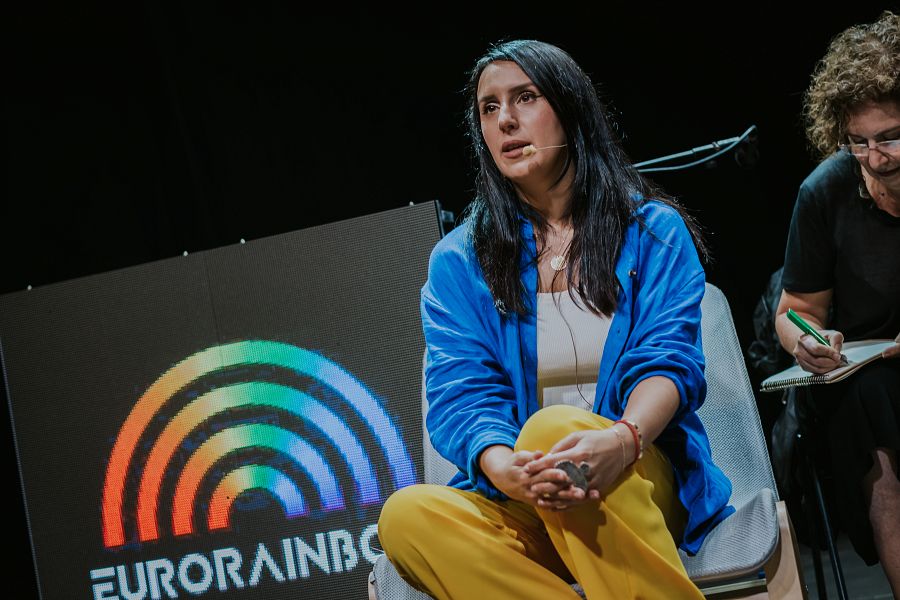Jamala en una charla organizada en el marco de Eurorainbow