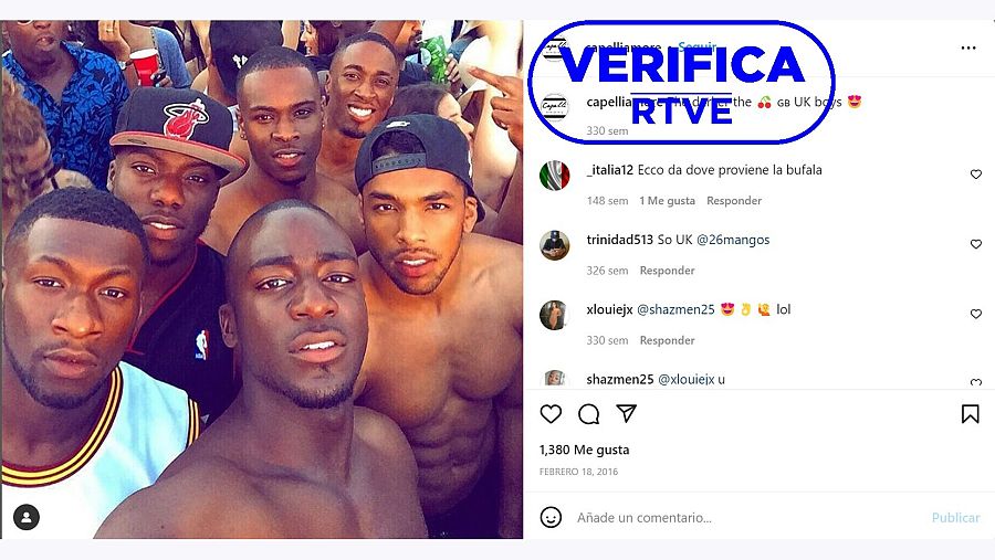 Captura de la foto etiquetada en el perfil de Instagram de david_jlondon con el sello: VerificaRTVE