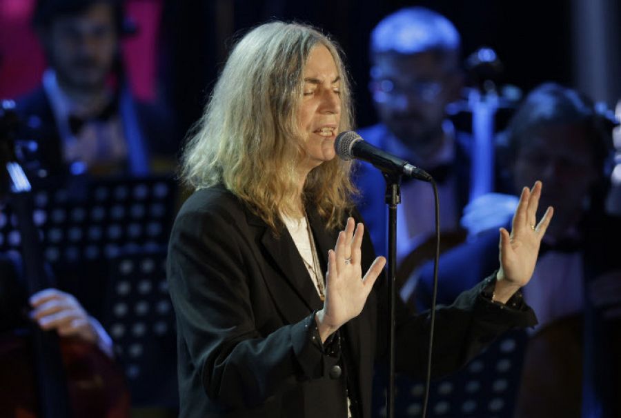 Patti Smith en un concierto en Roma.