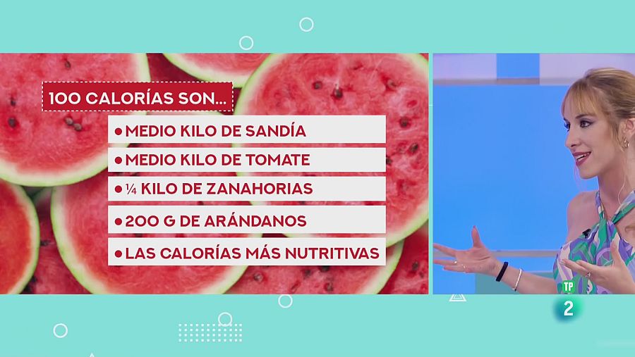 100 kilocalorías de frutas y verduras
