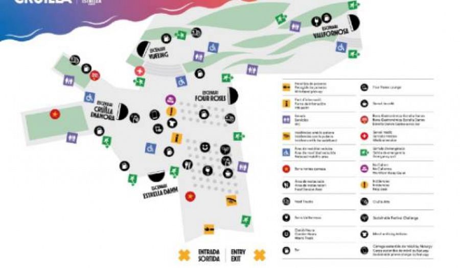 Mapa del festival Cruilla 2022