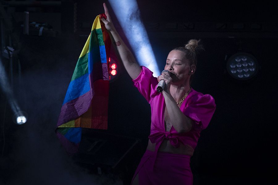 Soraya Arnelas en las fiestas del Orgullo LGTBIQ+