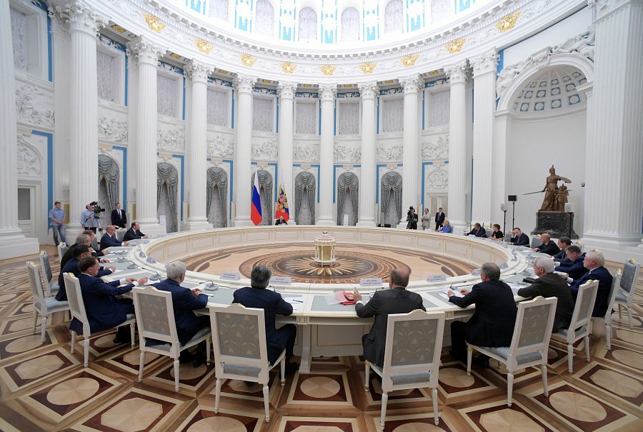Reunión de los líderes del Kremlin con el presidente Vladímir Putin