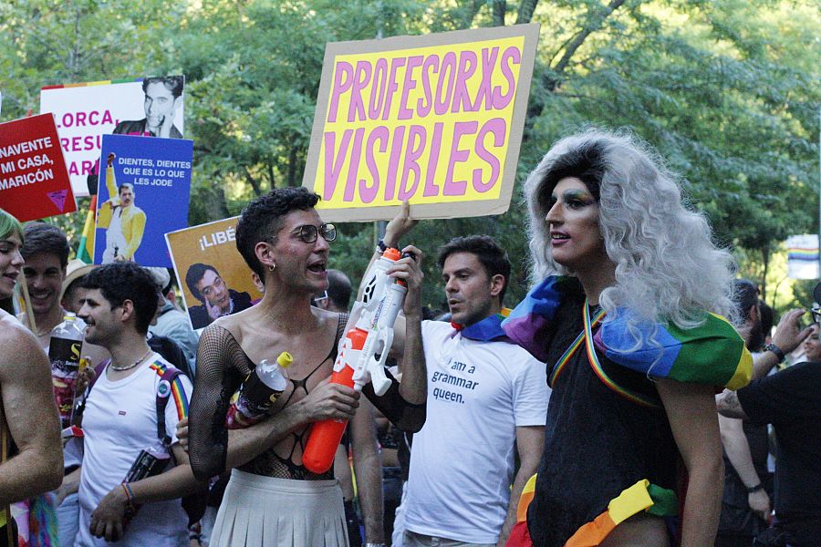 Activistas protestan por los derechos LGTBIQ+ en el Orgullo 2022