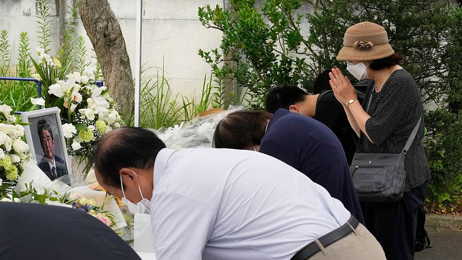 El pueblo rinde homenaje al ex primer ministro japonés Shinzo Abe