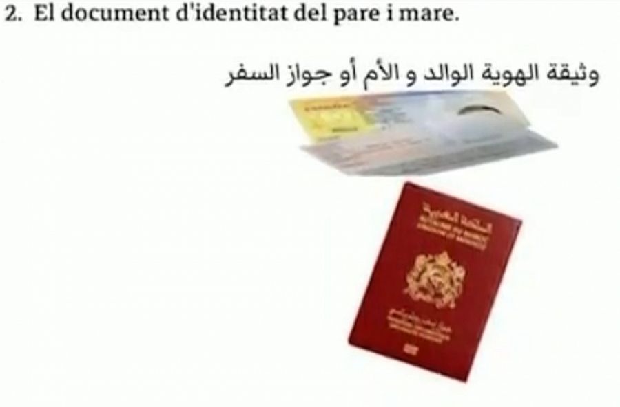 Documento de preinscripción dirigido al colectivo araboparlante