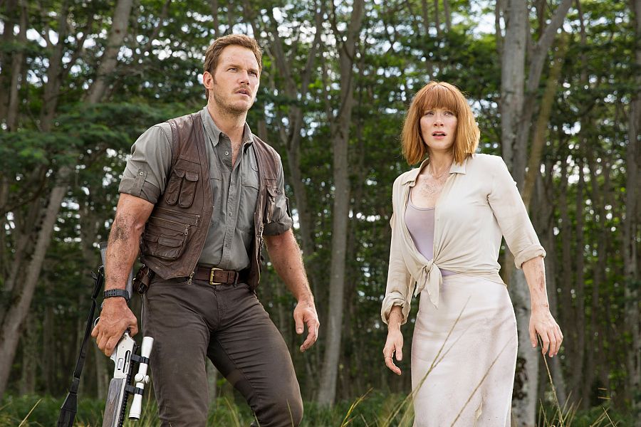 Chris Pratt y Bryce Dallas Howard en 'Jurassic World'