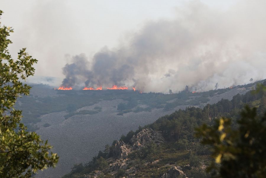 El incendio forestal se ha reactivado este jueves en la 