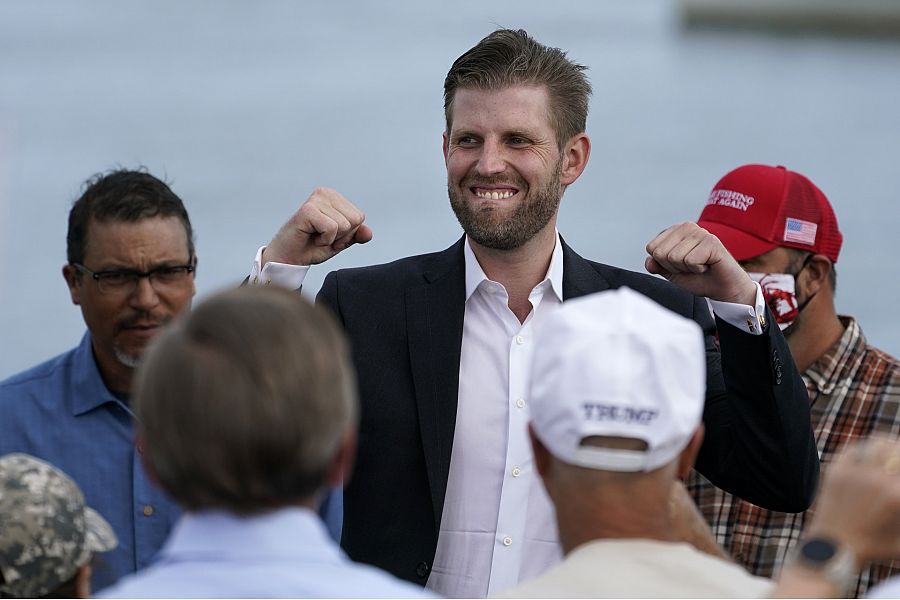 Eric Trump durante la campaña de su padre en las elecciones de 2020