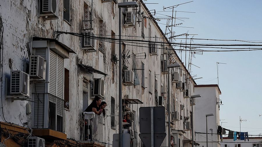 Viviendas en el barrio de Los Pajaritos, en Sevilla