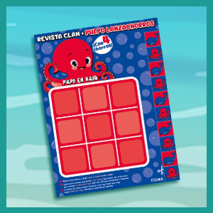 Revista Clan Agosto 2022 - Cartón revista con juego pulpo en raya