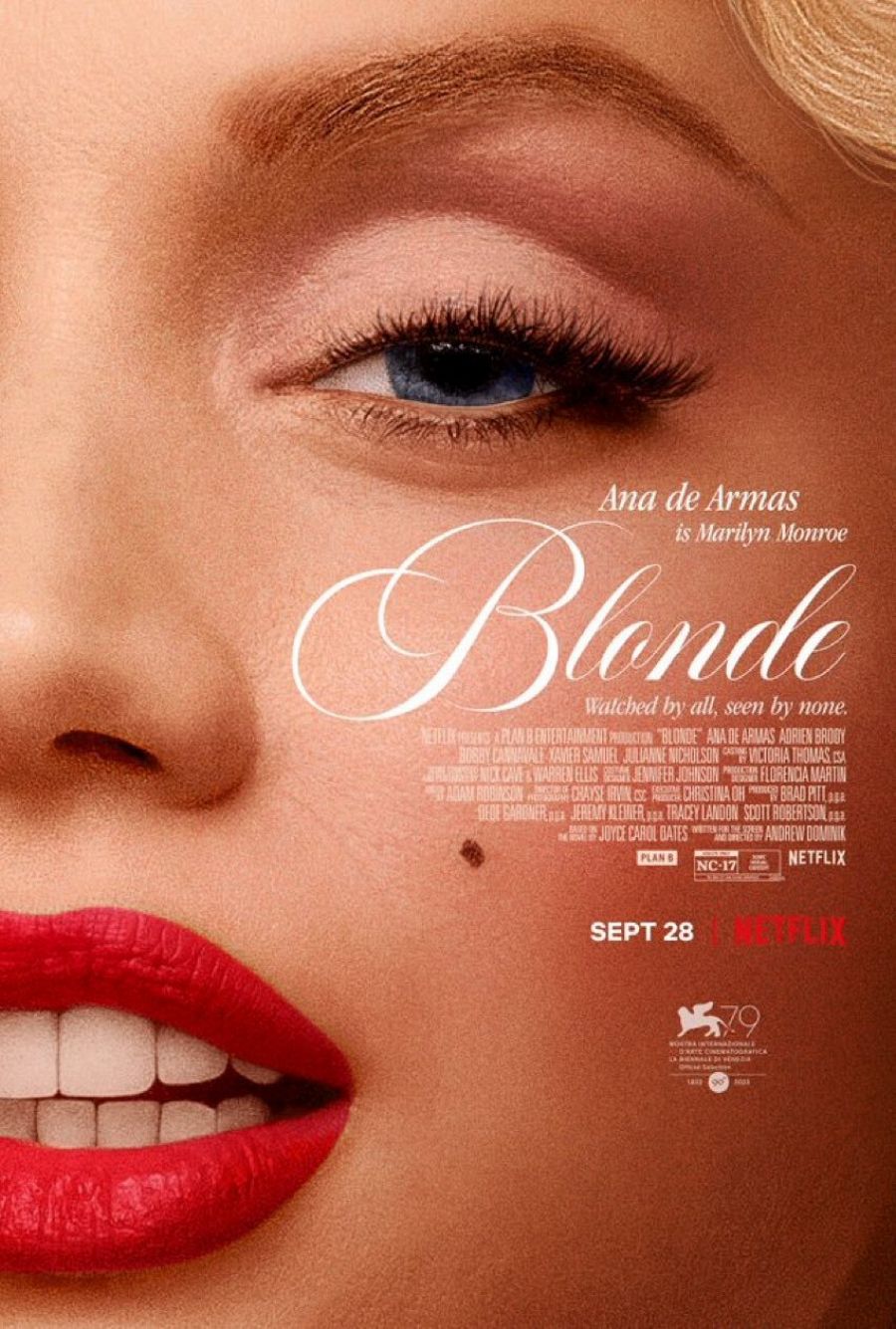 Blonde (2022) se estrenará en Netflix el 23 de septiembre