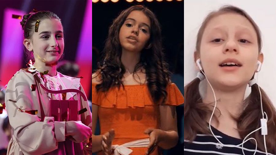 Mariam Bigvava (Georgia) y Lara e Irina (Macedonia del Norte), primeras concursantes de Eurovisión Junior 2022