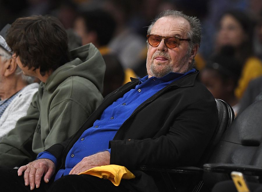 Jack Nicholson durante un partido de la NBA en 2017