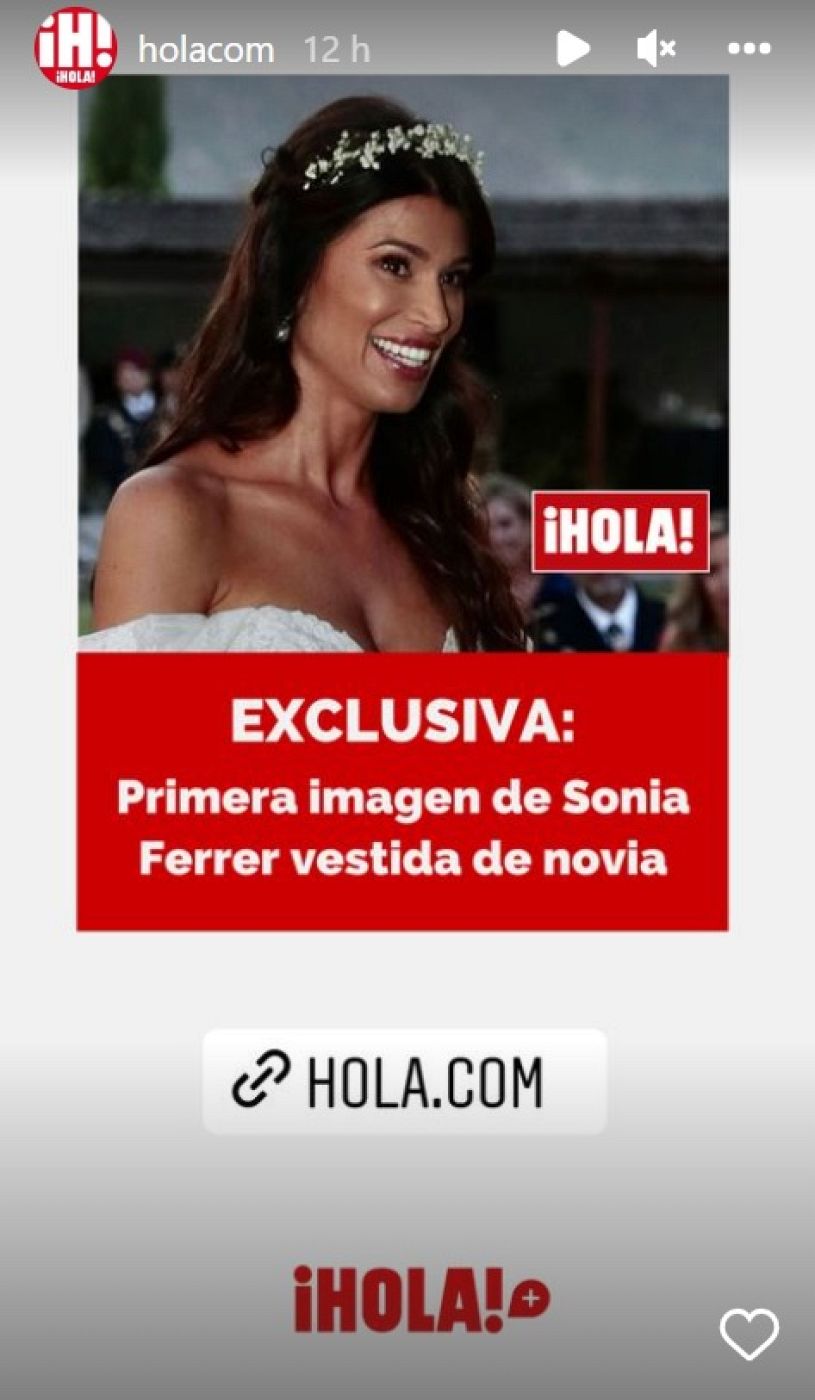 'Storie' en Instagram de la revista ¡Hola!