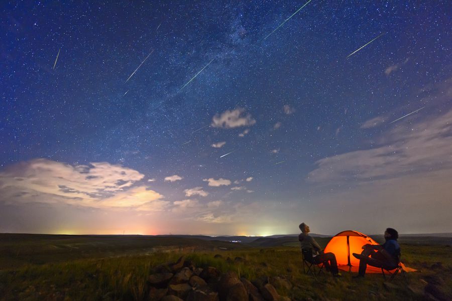 Perseidas y luna llena