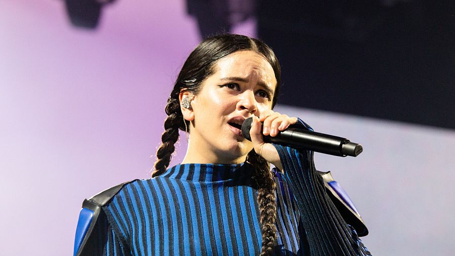 La cantante Rosalía en concierto