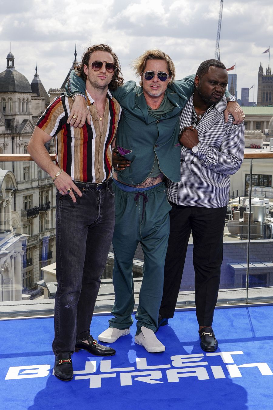 El actor Brad Pitt en Londres para la promoción de 'Bullet Train'