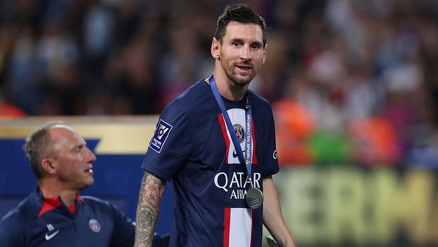 Leo Messi, en la Supercopa de Francia con el PSG.