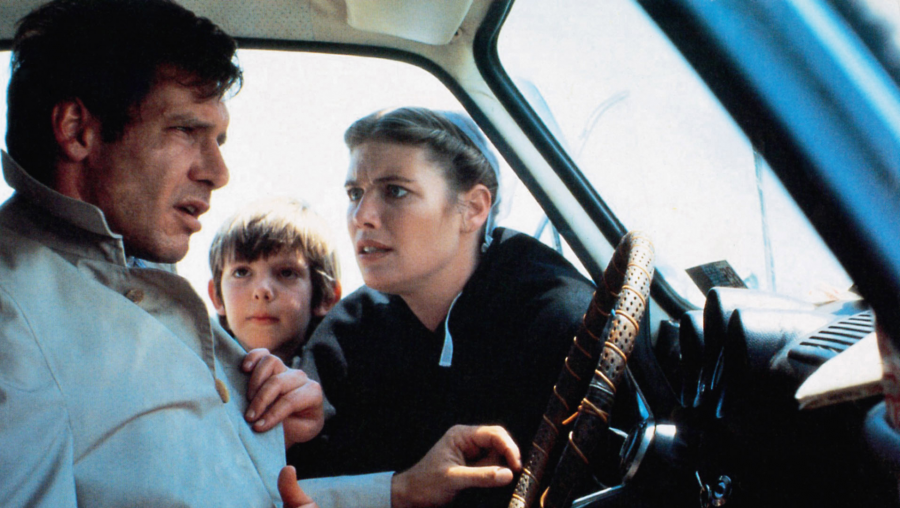 Lukas Haas junto a Harrison Ford y Kelly McGillis en 'Único testigo' (1985)