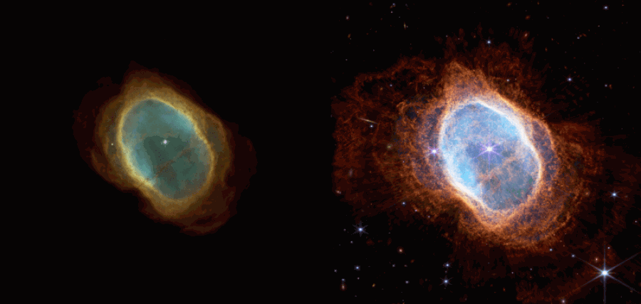 Las diferencias entre Hubble y James Webb hacen que ls retratos sean ahora más próximos a la realidad